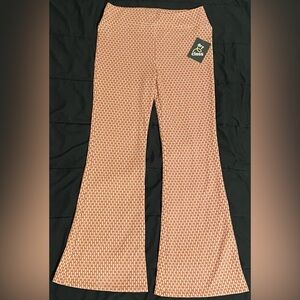 Art Class - Girls L(10/12) - Brown/Pink - Knit Flare Stretchy Pants